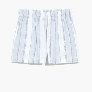Madewell White and Gray Striped Women's Shorts Parachute
